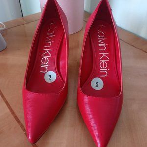 Calvin Klein red pump